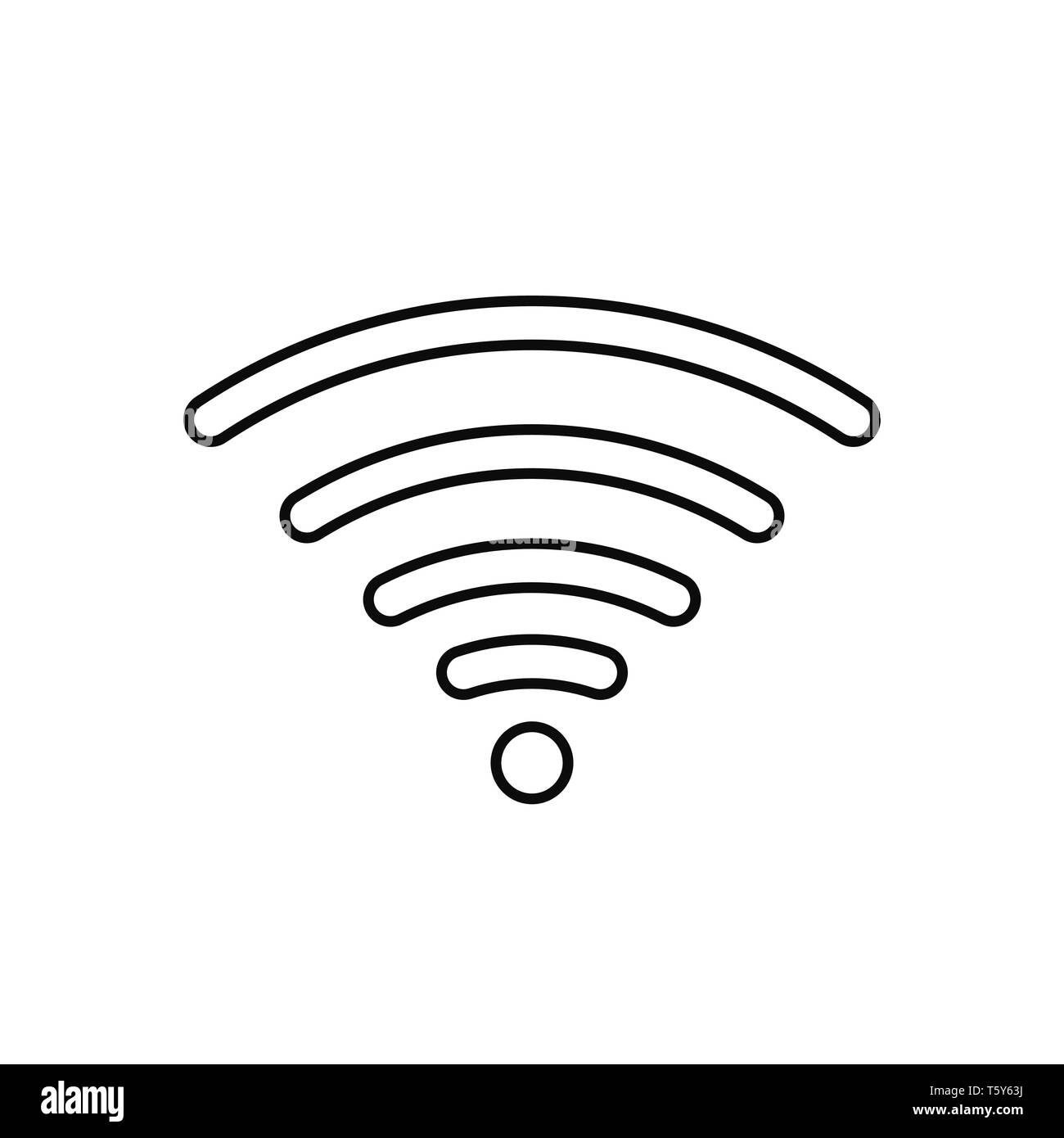 Wifi internet Zeichen Symbol im flachen Stil. Wi-fi-Technologie Vector Illustration auf weißem Hintergrund isoliert. Netzwerk wlan Business Konzept. eps 1. Stock Vektor