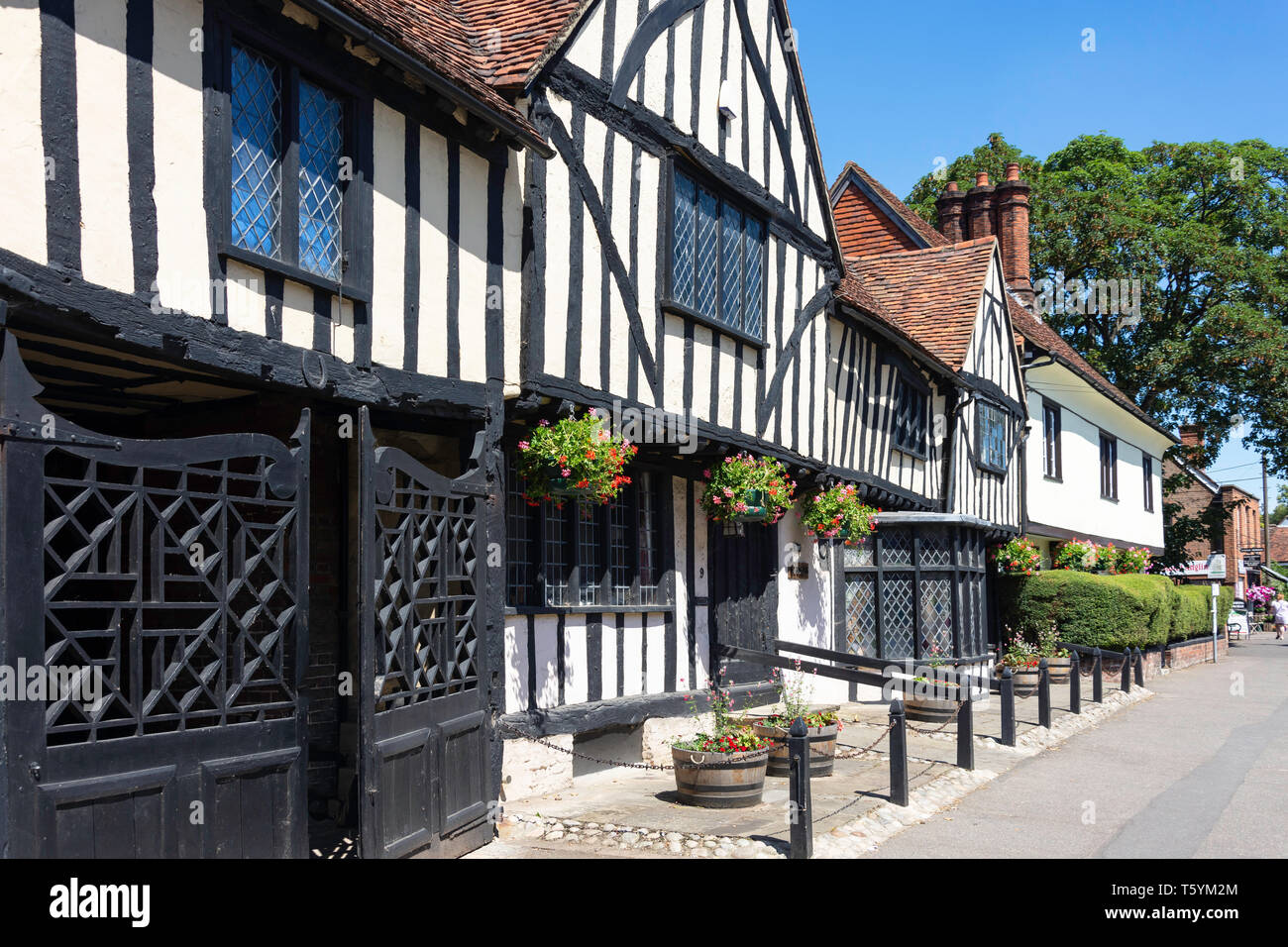 Tudor Fachwerkhaus, Untere Straße, Stansted Mountfitchet, Essex, England, Vereinigtes Königreich Stockfoto