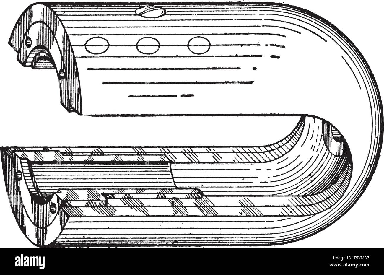 Magneto ist ein elektrischer Generator, der permanenten Magneten periodische Impulse zu produzieren, vintage Strichzeichnung oder Gravur Abbildung. Stock Vektor Magneto ist ein elektrischer Generator, der permanenten Magneten periodische Impulse zu produzieren, vintage Strichzeichnung oder Gravur Abbildung. Stock Vektor