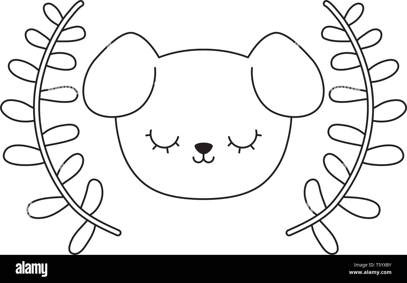 Leiter der niedlichen Hund mit Krone treibt Vector Illustration Design Stock Vektor