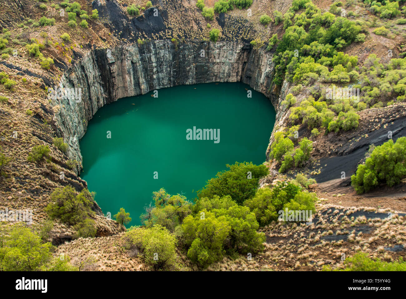 Das große Loch in Kimberley, ein historisches Wahrzeichen und das Ergebnis der Bergbau Stockfoto