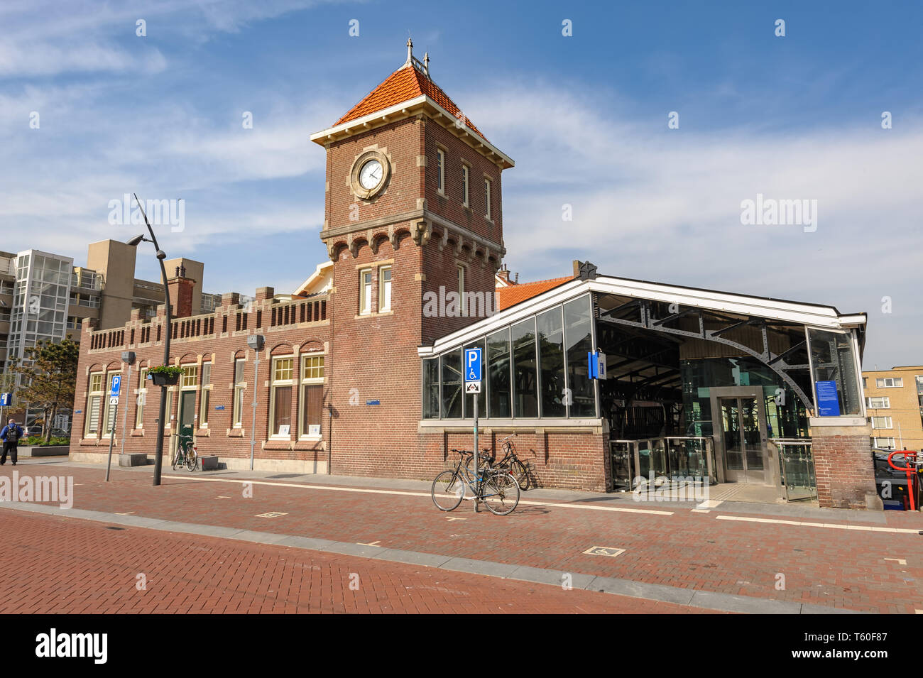 Zandvoort aan Zee Bahnhof, Niederlande Stockfoto