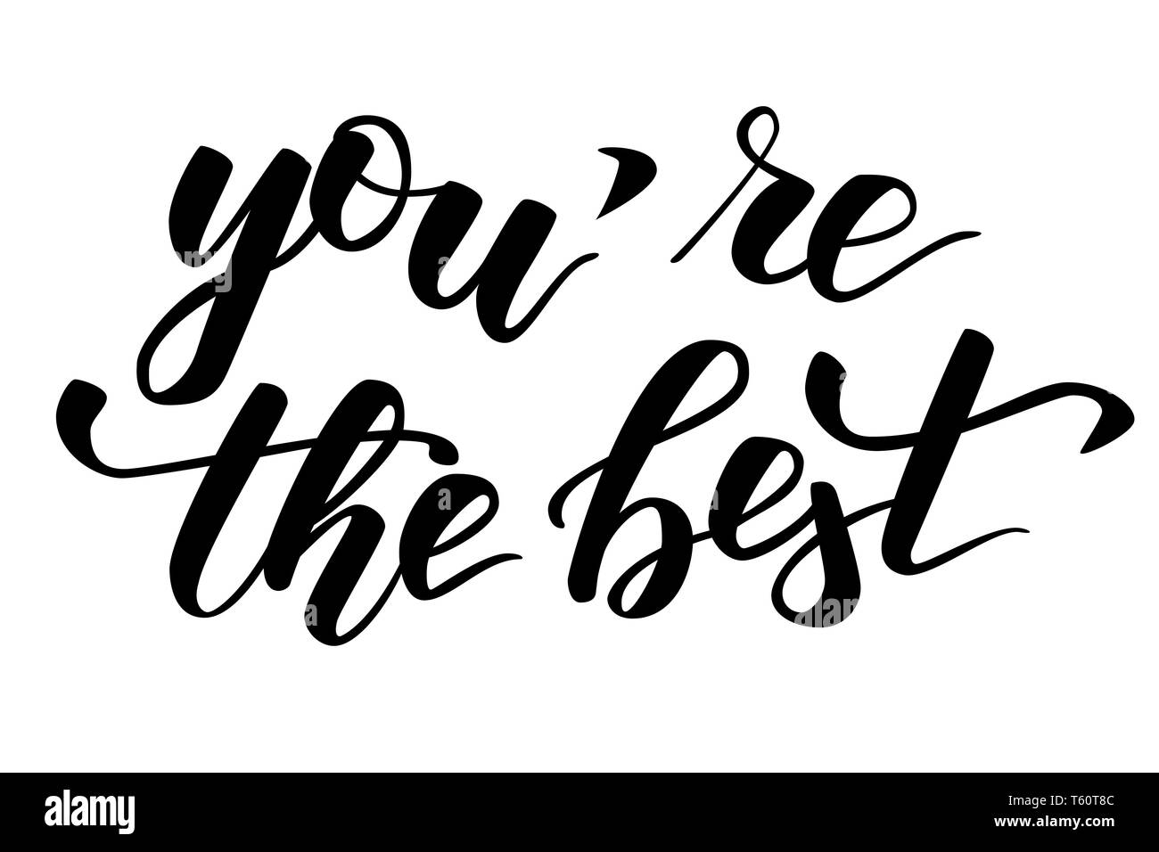 Zitat Sie sind die Besten Stock Vektor