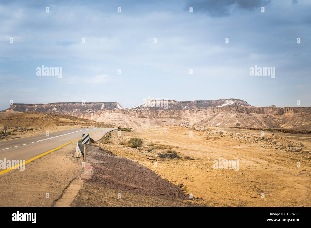 Die Wüste Negev im Süden Israels, in der Nähe der ägyptischen Grenze Stockfoto