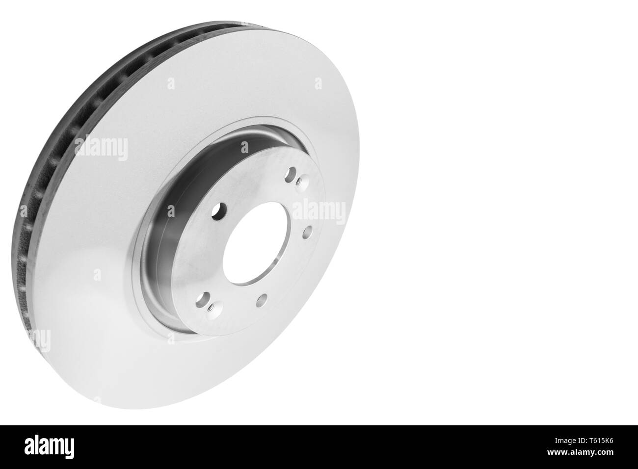 Bremsscheibe auf weißem Hintergrund. Auto Teile. Bremsscheibe Rotor auf Weiß isoliert. Braking Disk. Auto teil. Von Autoteilen. Ersatzteile. Schwarz und Stockfoto