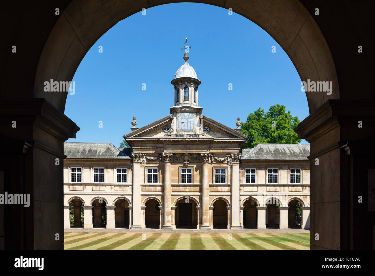 Das Kartenblatt, Emmanuel College, Universität Cambridge, St Andrew's Street, Cambridge, Cambridgeshire, England, Vereinigtes Königreich Stockfoto