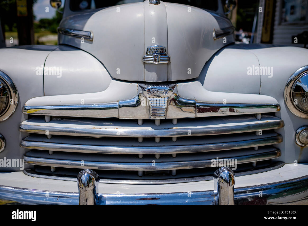 Historische Gary's Gay Parita Tankstelle auf US-Route 66 in Paris Junction, Missouri, USA Stockfoto Historische Gary's Gay Parita Tankstelle auf US-Route 66 in Paris Junction, Missouri, USA Stockfoto