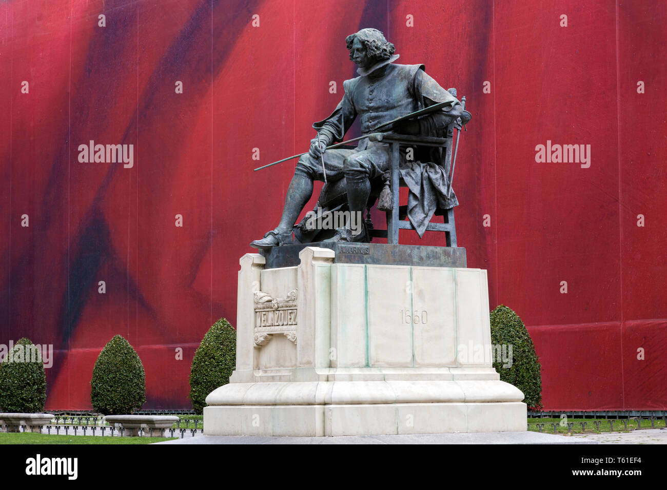 Skulptur von Velazquez. Museo del Prado. (Prado Museum). Madrid, Spanien. Stockfoto