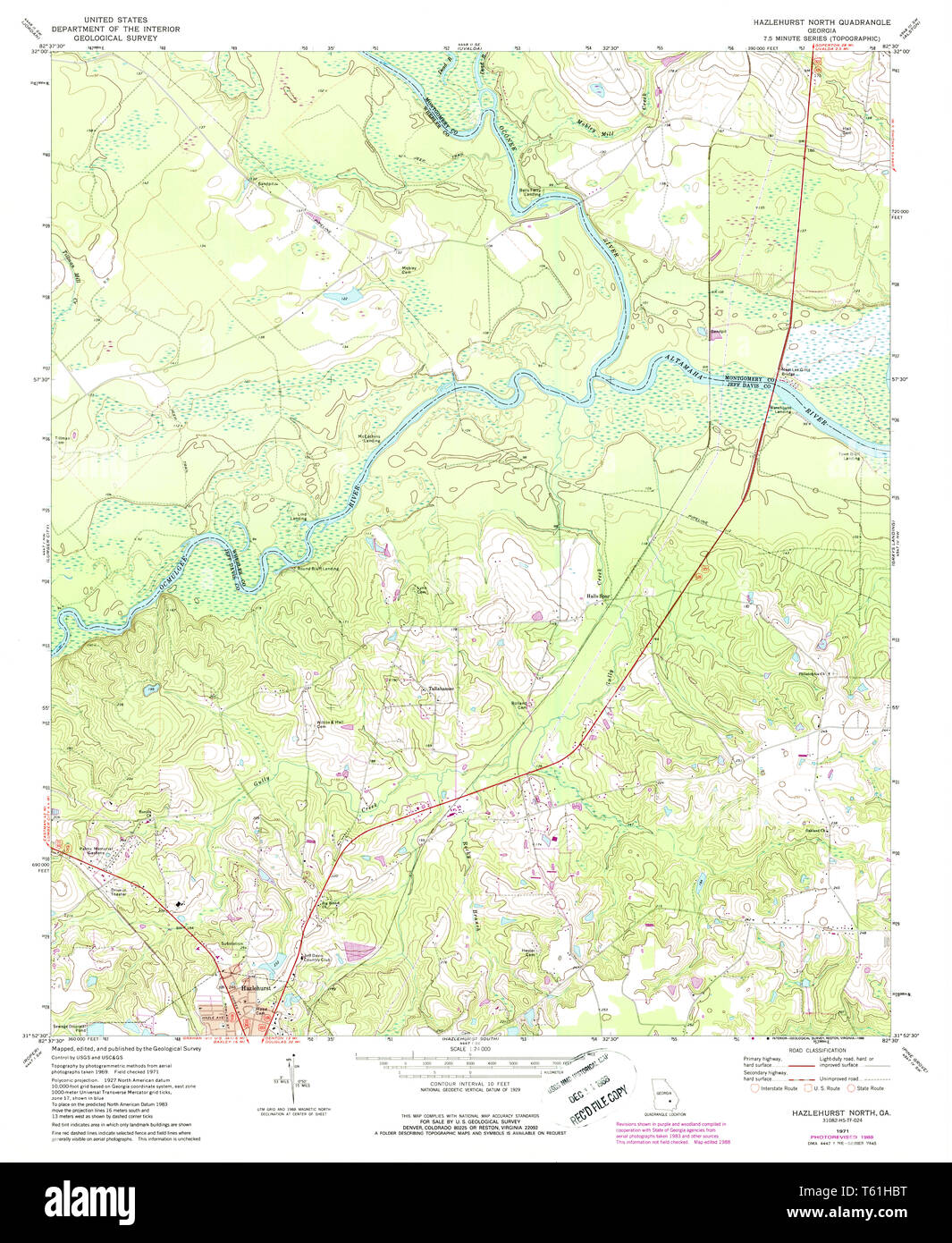 Karte von hazlehurst Fotos und Bildmaterial in hoher Auflösung Alamy