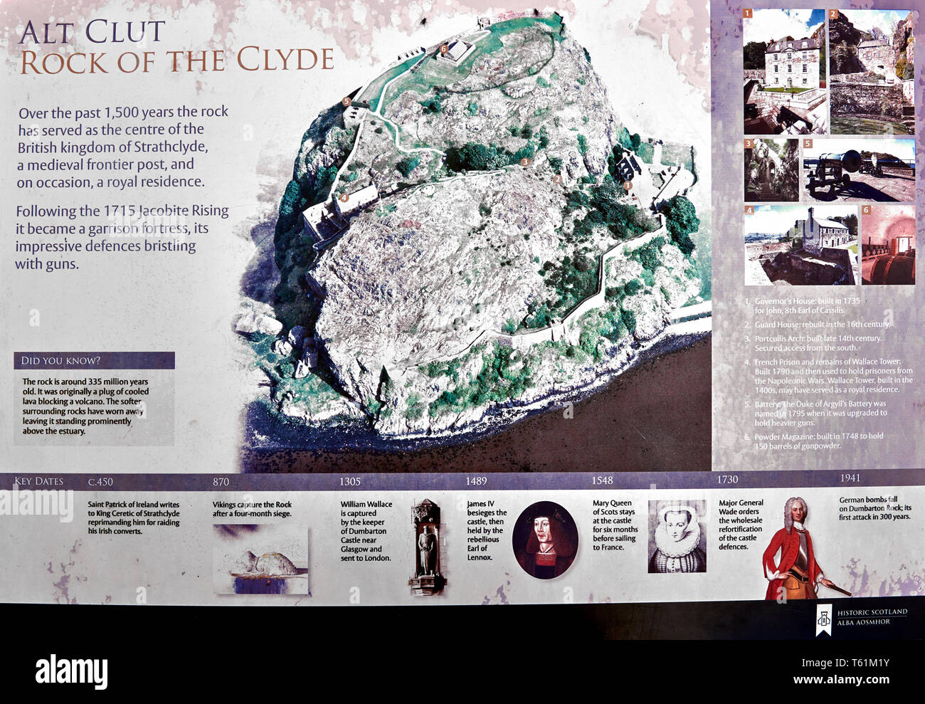 Dumbarton Castle DBC (19) Stockfoto