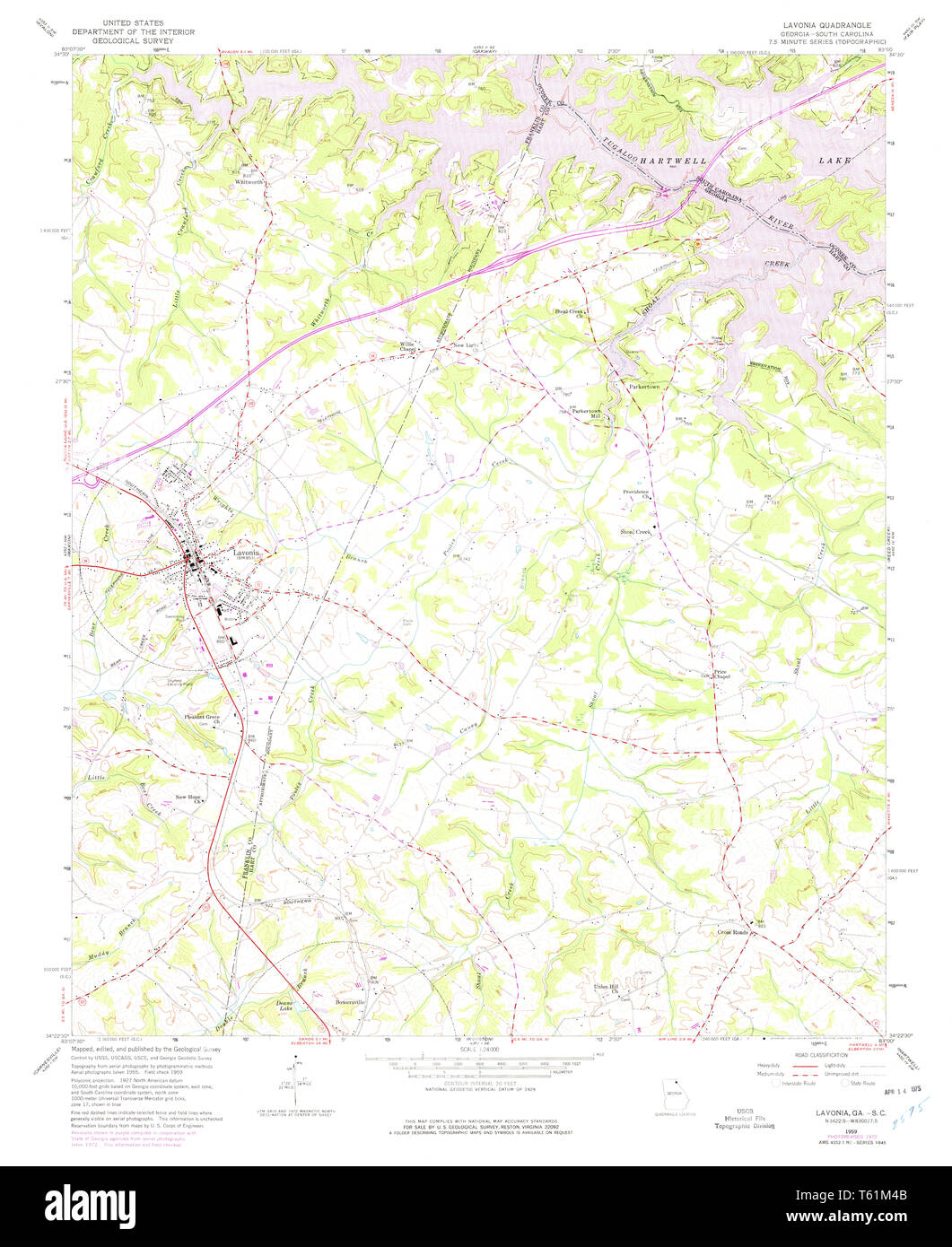 Lavonia karte Fotos und Bildmaterial in hoher Auflösung Alamy