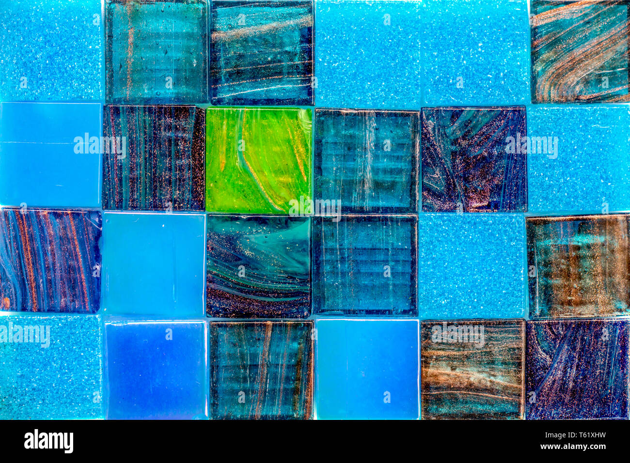 Buntes Glas Mosaikfliesen Hintergrund Stockfoto