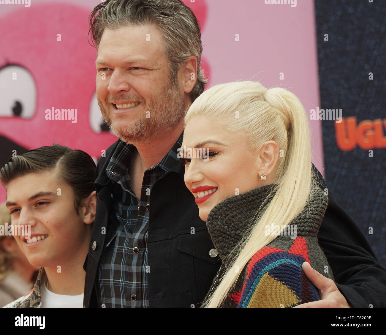 Kingston Rossdale, Gwen Stefani, Blake Shelton054 besucht STX Filme Weltpremiere von häßlichen Puppen am Regal Cinemas L.A. Live am 27. April 2019 in Los Angeles, Kalifornien. Stockfoto