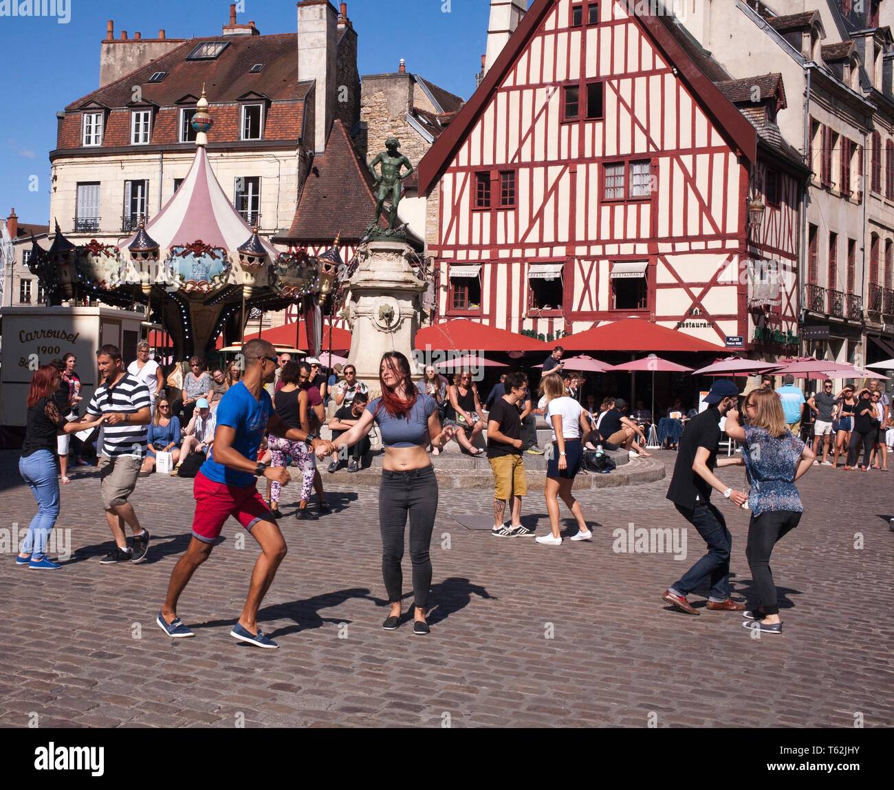 Die malerische Stadt von Dijon in der Region Burgund in Frankreich Stockfoto