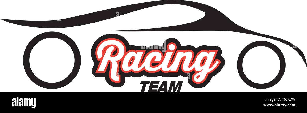 Vector Abbildung: ein Logo für den Motorsport Racing Team Stock Vektor