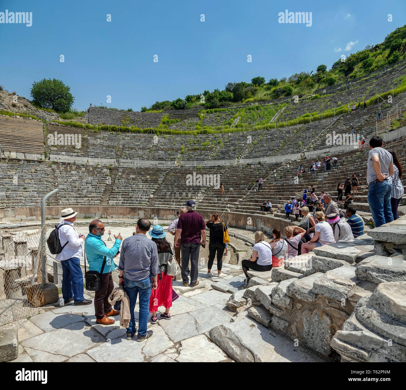 Blick auf populäre touristische Website von Ephesus, UNESCO-Weltkulturerbe, Selçuk, Türkei, Stockfoto