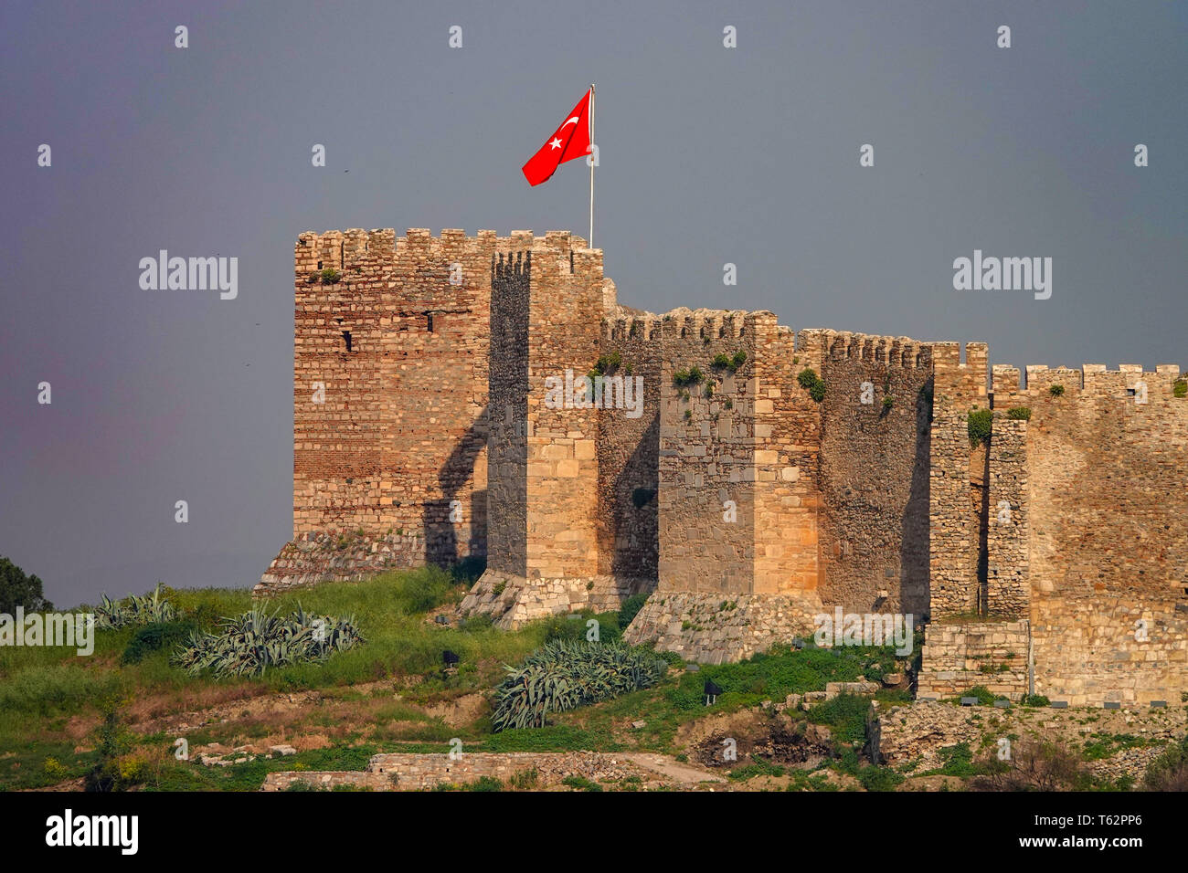 Blick auf populäre touristische Website von Ephesus, UNESCO-Weltkulturerbe, Selçuk, Türkei, Stockfoto