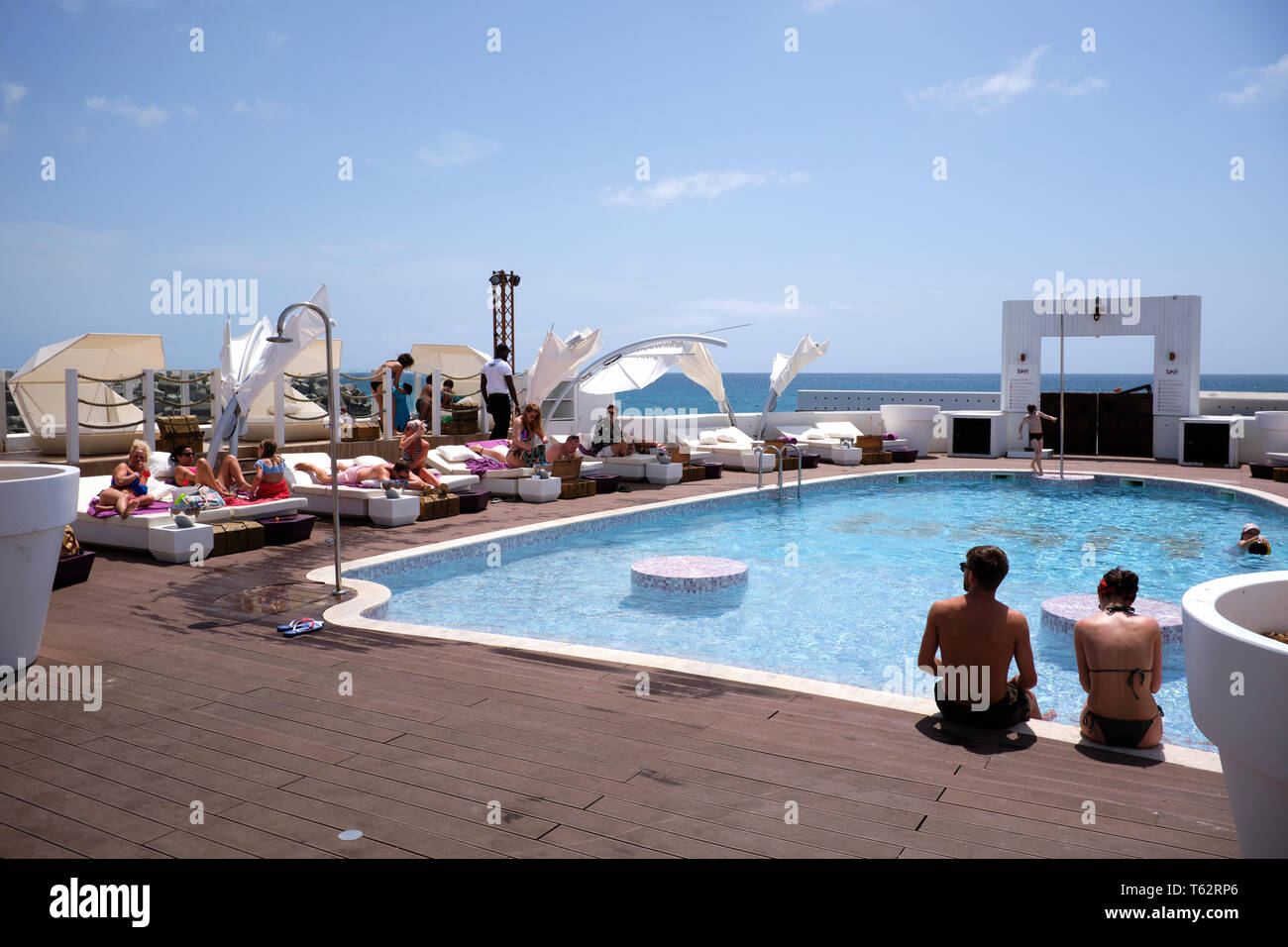 Bikini Beach Club, Santa Maria, Insel Sal, Kap Verde, Afrika Stockfoto
