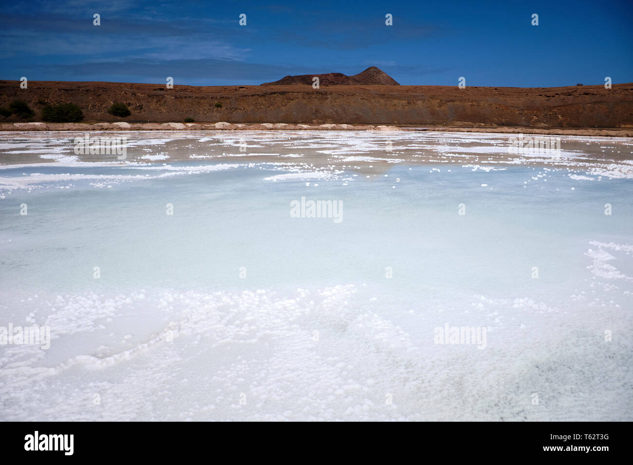Salt Flats, Pedra Lume Salz Krater, Insel Sal, Kap Verde, Afrika Stockfoto