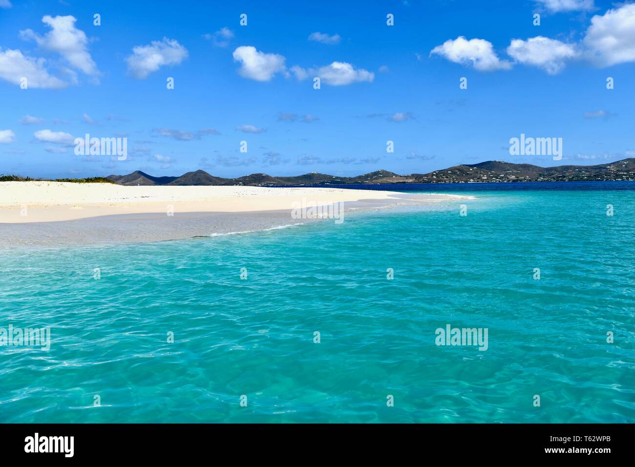 Türkisfarbenen Meer Wasser umgebenden Buck Island, St. Croix, United States Virgin Islands Stockfoto
