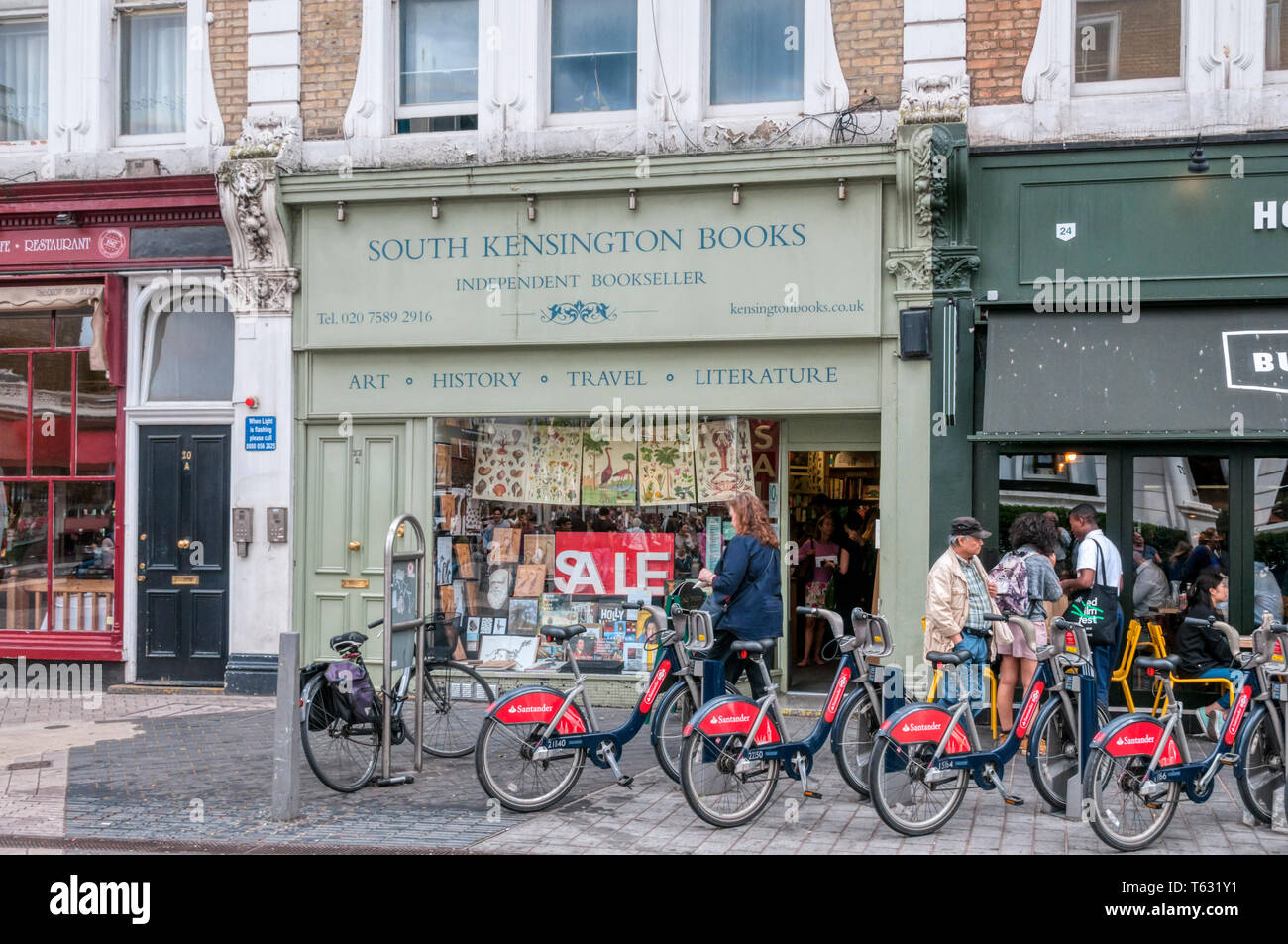South Kensington Bücher, eine unabhängige Buchhändler. Stockfoto