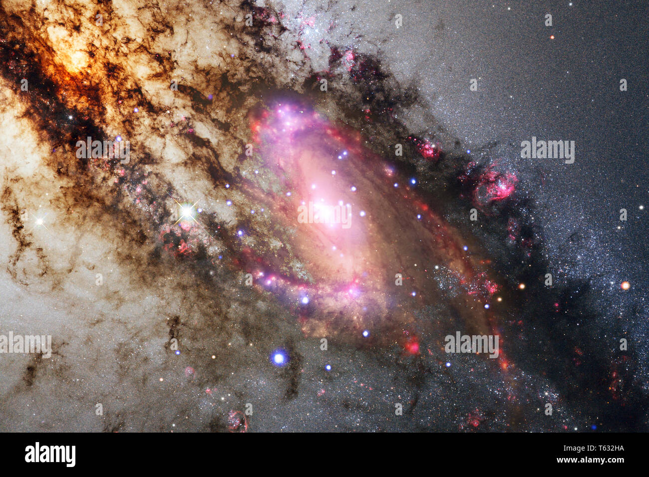 Science Fiction Weltraum Wallpaper, Galaxien und Nebel in awesome kosmische Bild. Elemente dieses Bild von der NASA eingerichtet Stockfoto