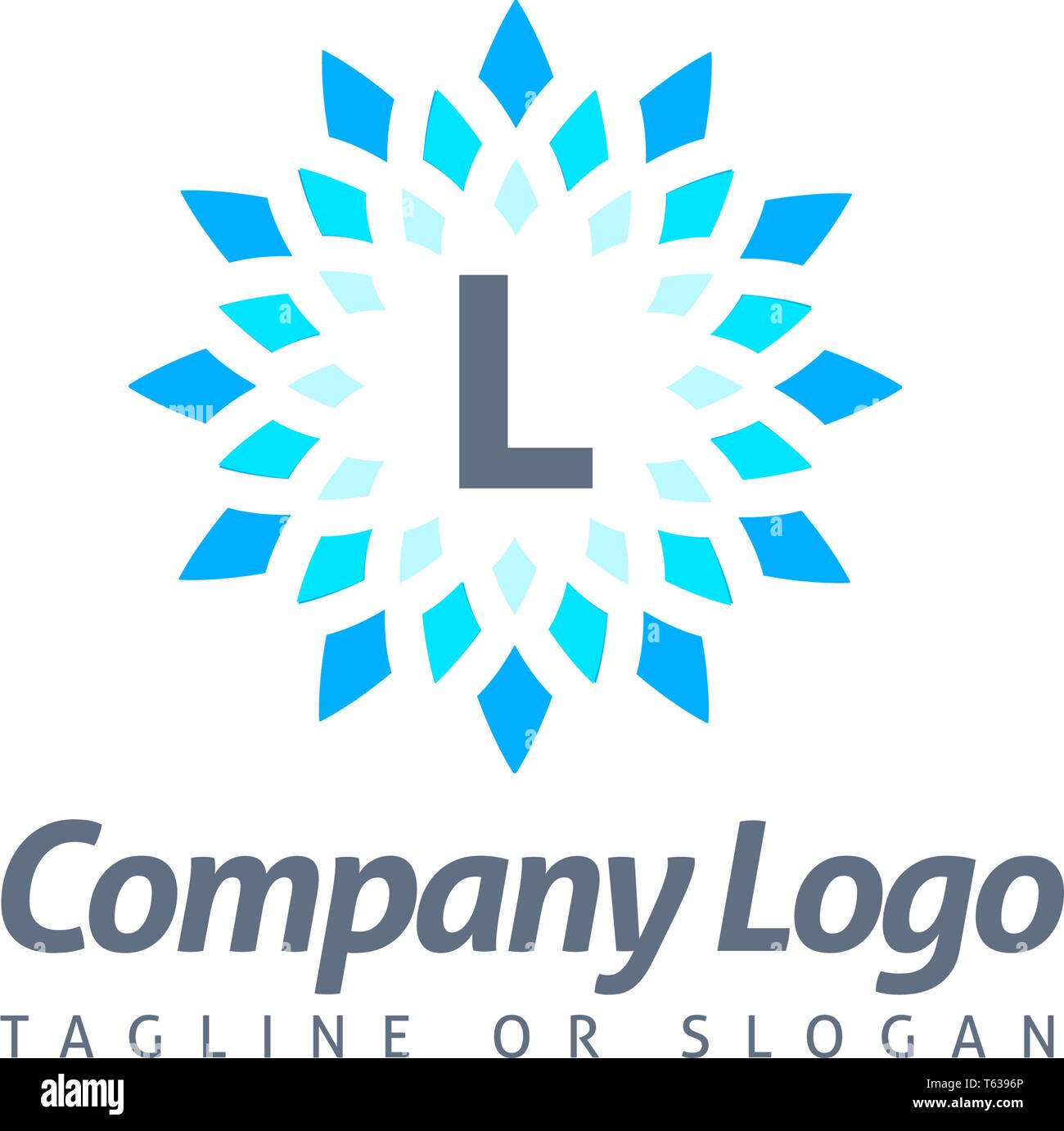 L SCHREIBEN MODERNES LOGO VORLAGE Stock Vektor