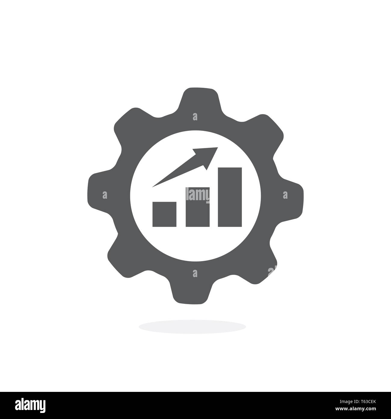 Produktivität flachbild Symbol auf weißem Hintergrund Stock Vektor