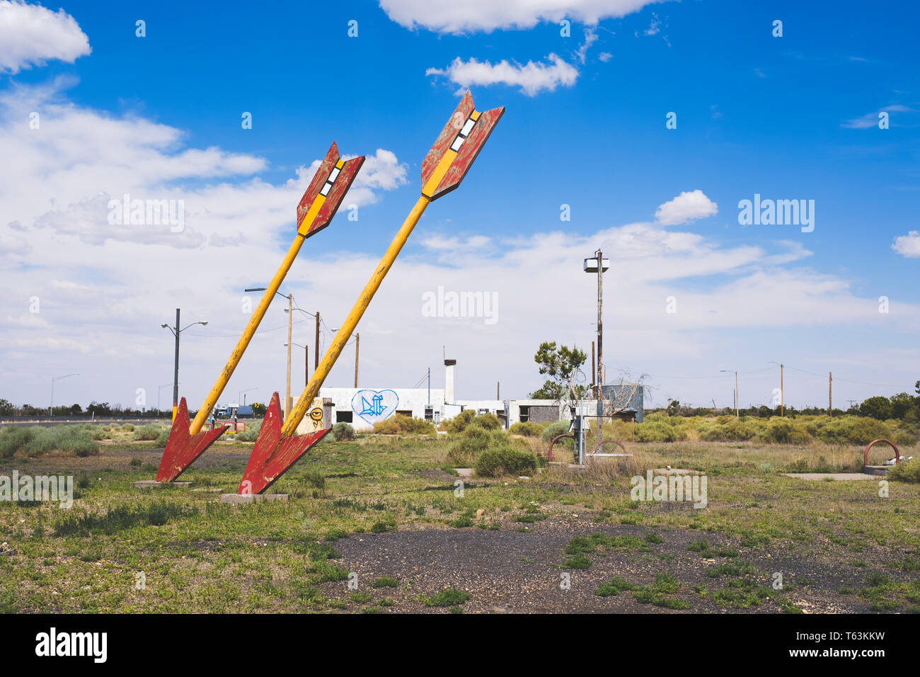 Twin Arrows verlassene Handelsposten an der historischen Route 66, Arizona, USA Stockfoto