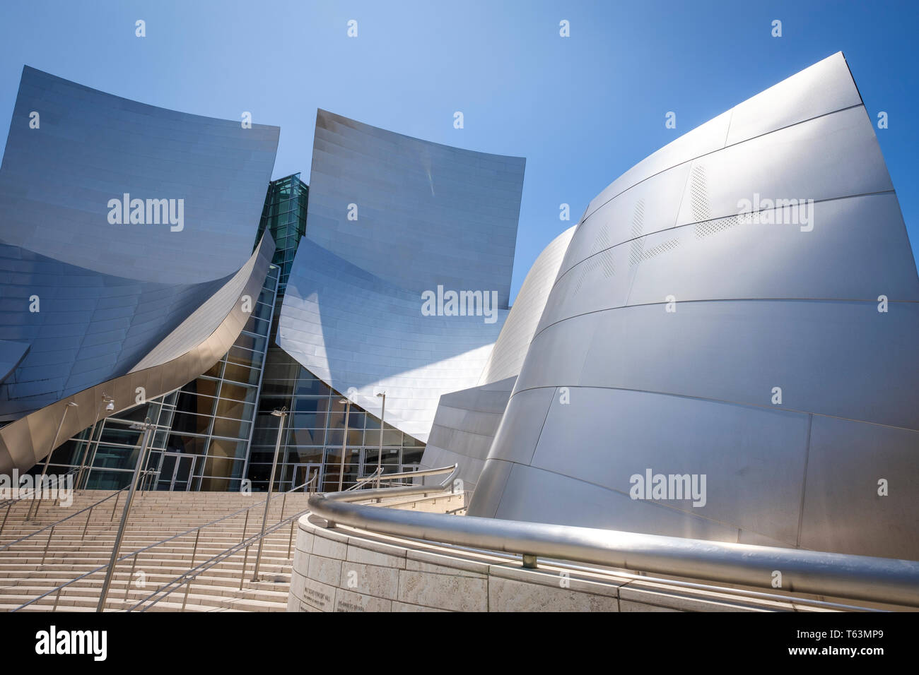 Walt Disney Concert Hall Haupteingang in Los Angeles, Kalifornien, USA Stockfoto