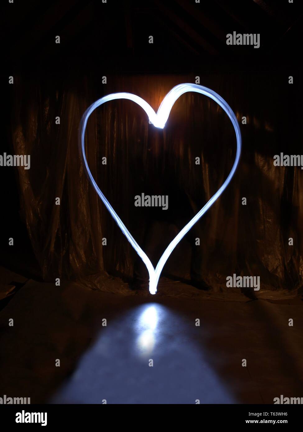 Licht graffiti Herz Stockfoto