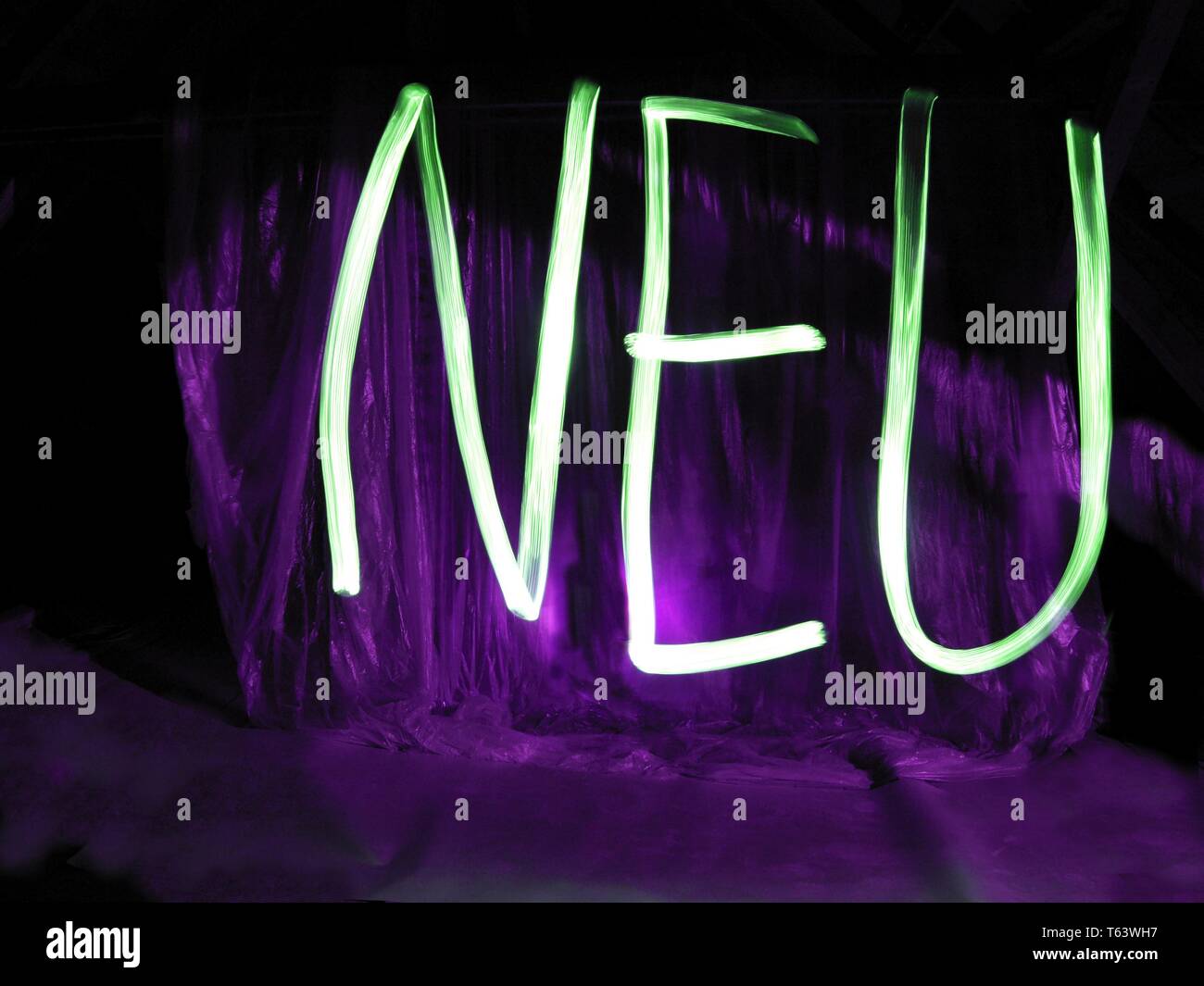 Licht graffiti NEUE Stockfoto