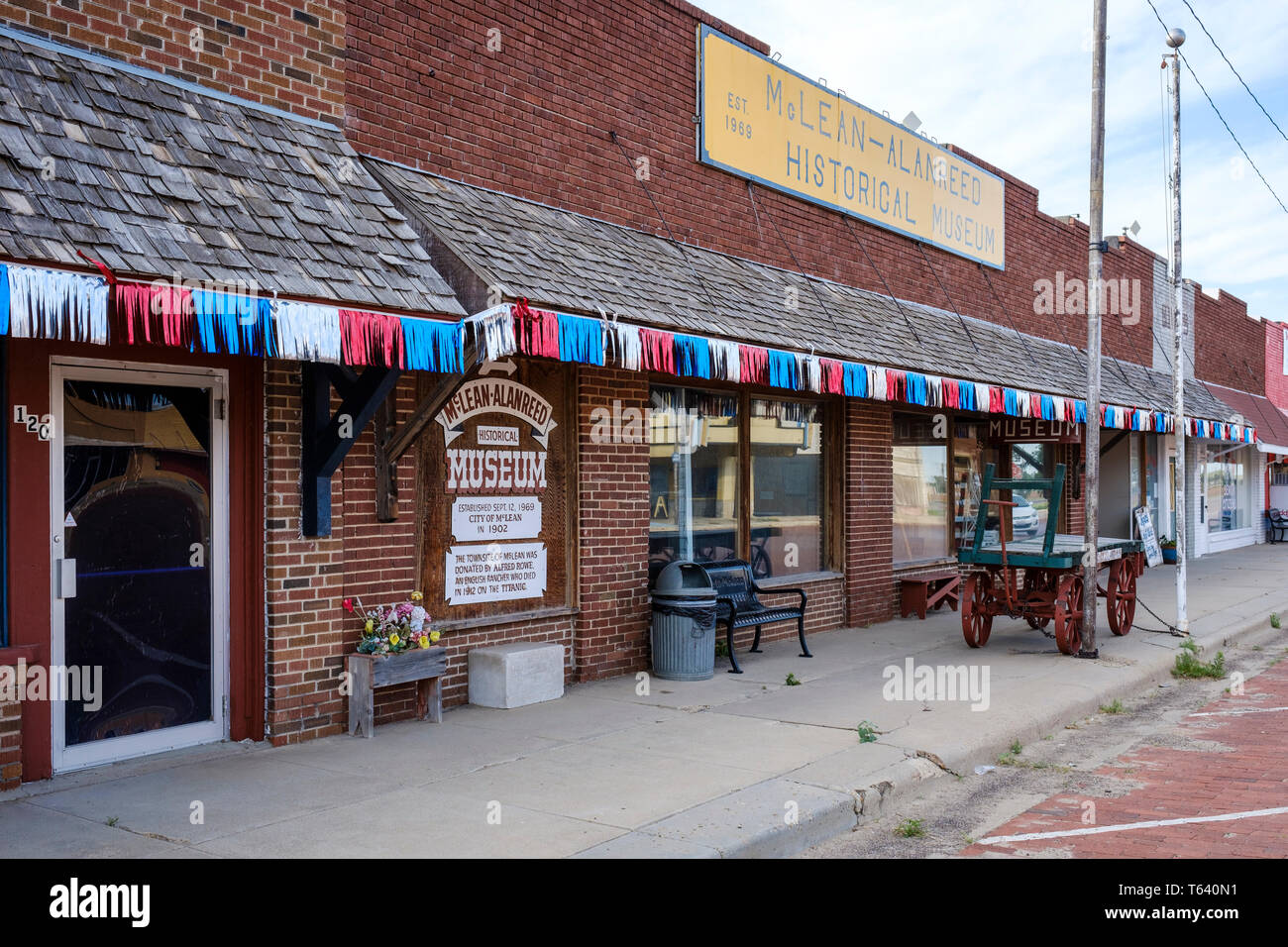 McLean Historic District auf US-Route 66 in Texas, USA Stockfoto