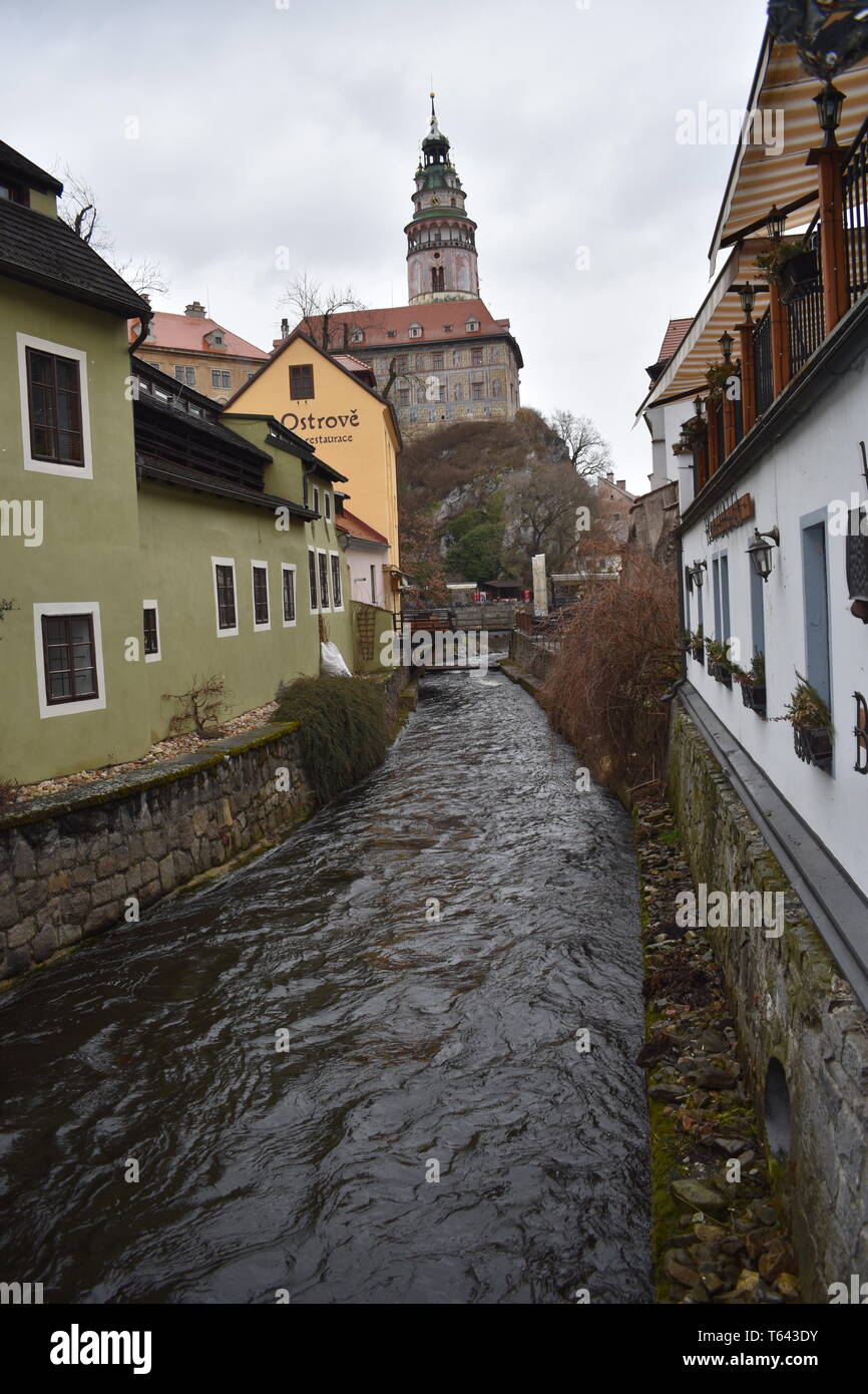 "Kresty" Krumlov Tschechische Republik, 18. März 2017 Reisen Tschechien 10 Besten Top 10 Reisen mehr Tschechische Rep schöne Landschaft Geschichte historische Reisen Europa Stockfoto