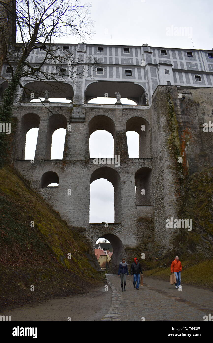 "Kresty" Krumlov Tschechische Republik, 18. März 2017 Reisen Tschechien 10 Besten Top 10 Reisen mehr Tschechische Rep schöne Landschaft Geschichte historische Reisen Europa Stockfoto