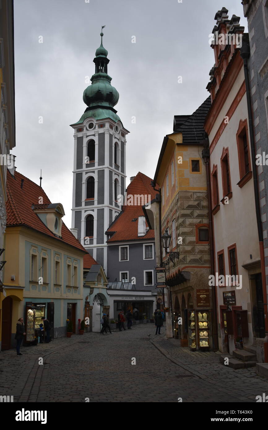 "Kresty" Krumlov Tschechische Republik, 18. März 2017 Reisen Tschechien 10 Besten Top 10 Reisen mehr Tschechische Rep schöne Landschaft Geschichte historische Reisen Europa Stockfoto