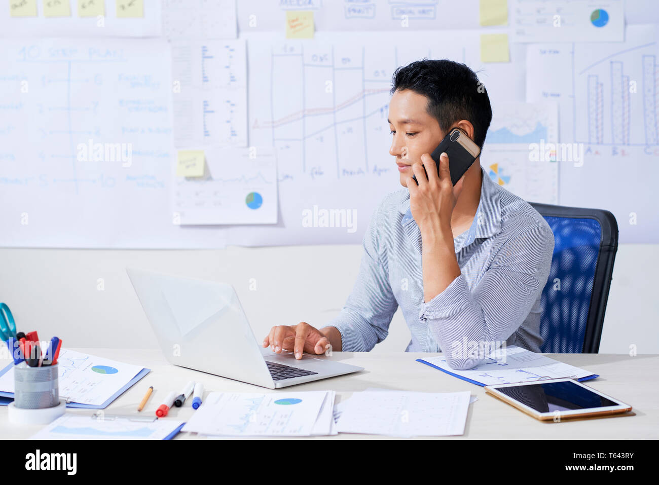 Kaufmann consulting Kunden Stockfoto