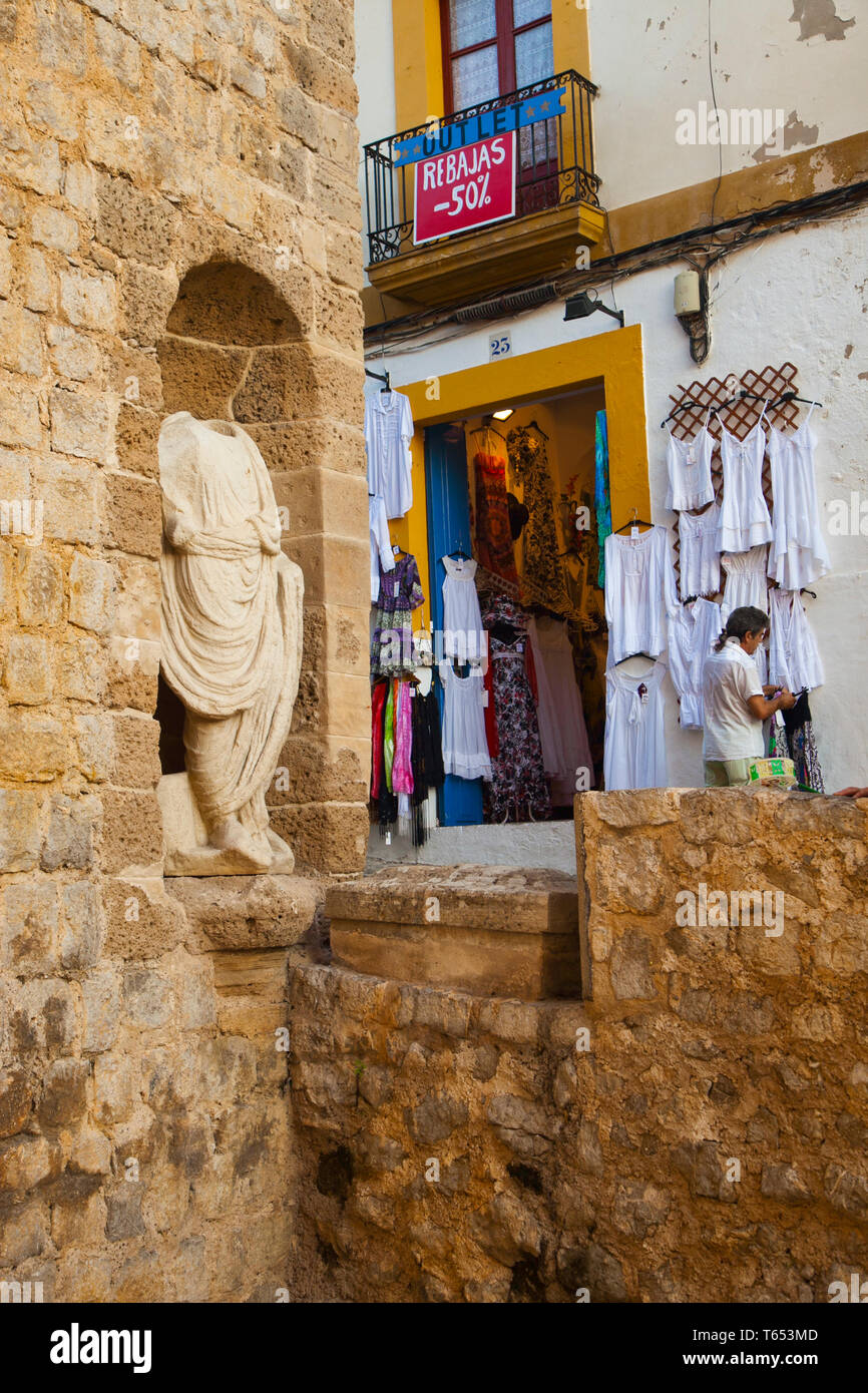 Dalt Vila. Eivissa. Ibiza Stadt. Ibiza. Balearen. Spanien. Stockfoto