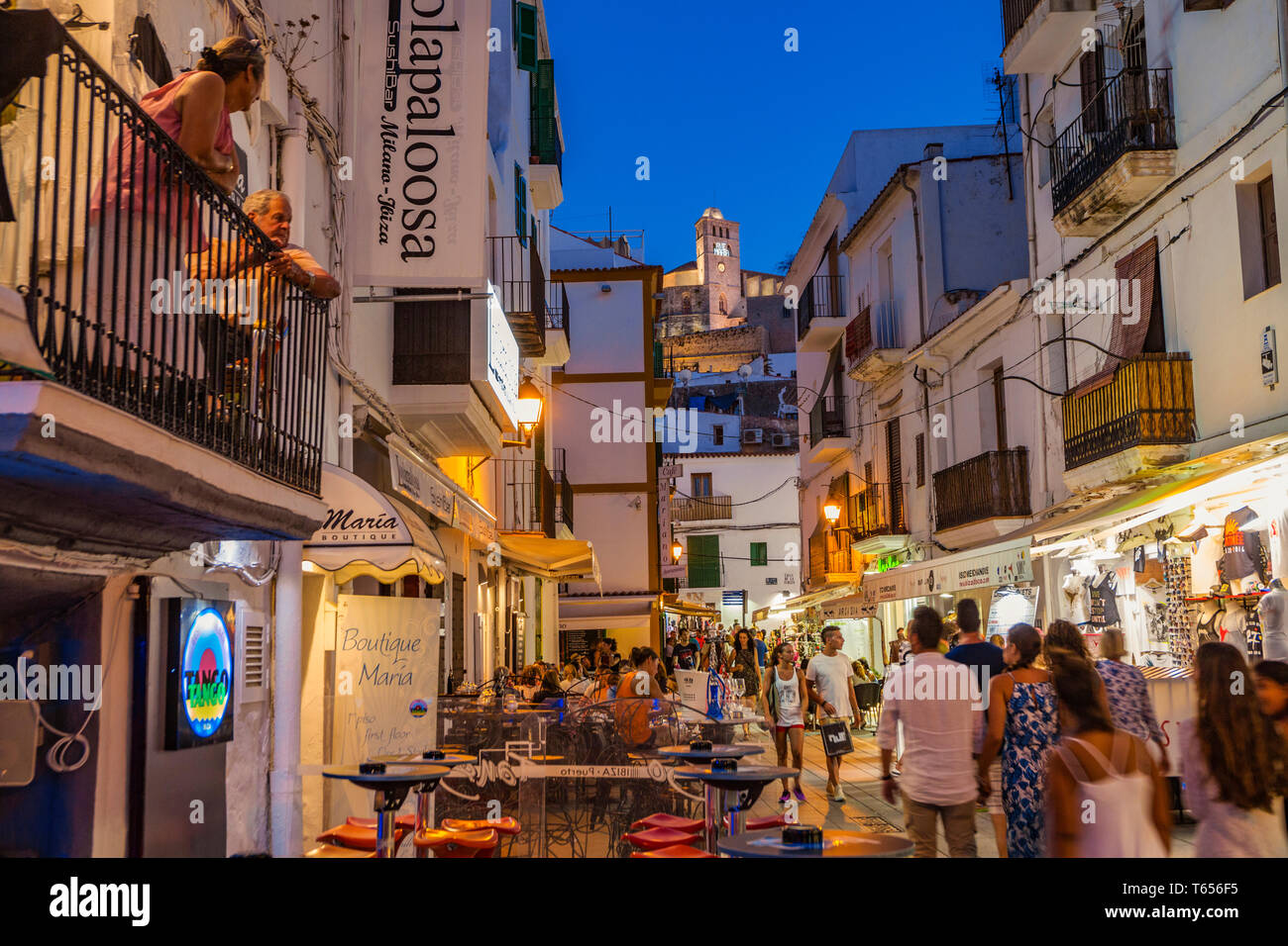 La Marina. Eivissa. Ibiza Insel. Balearen. Spanien Stockfoto