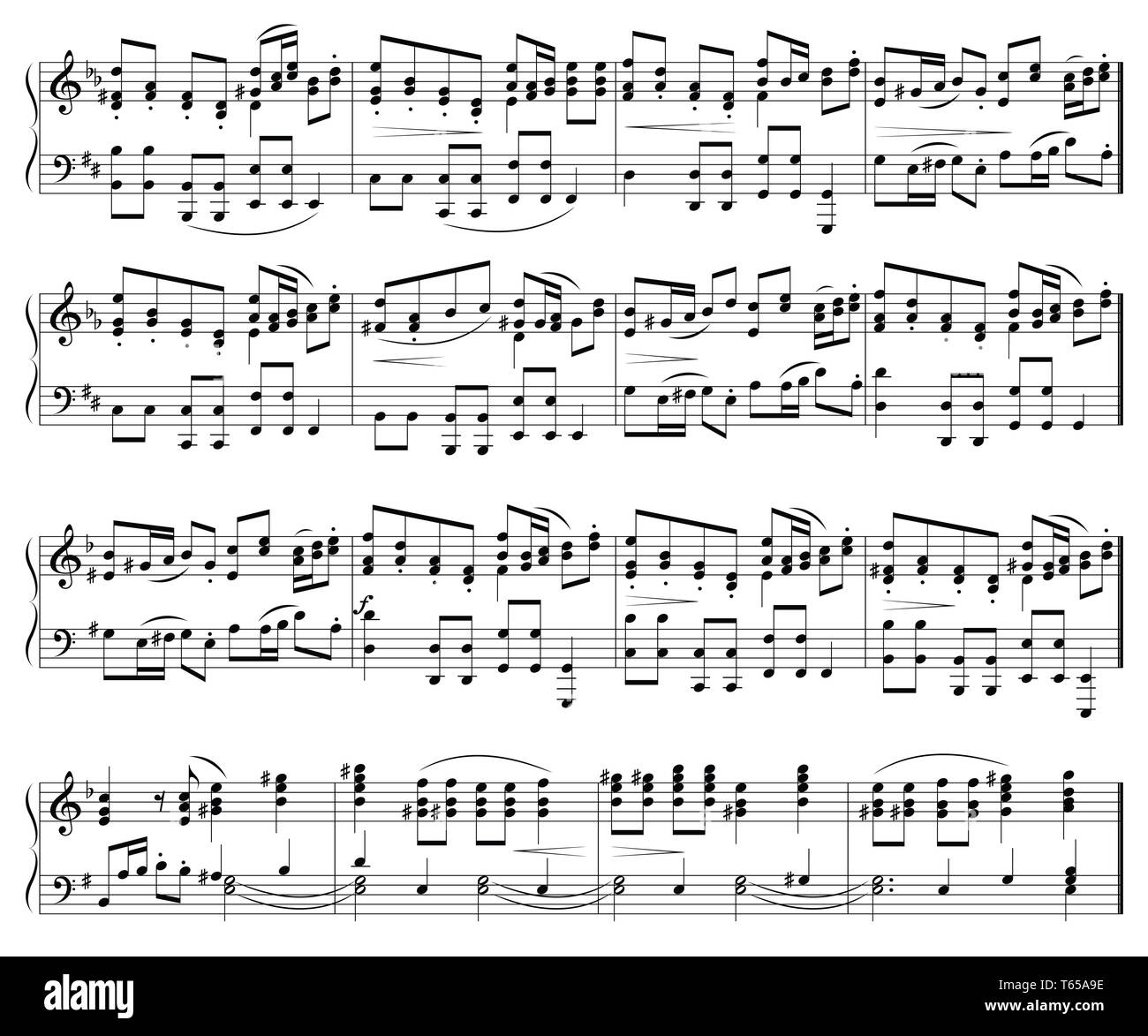 Musik Noten Textur Stockfoto