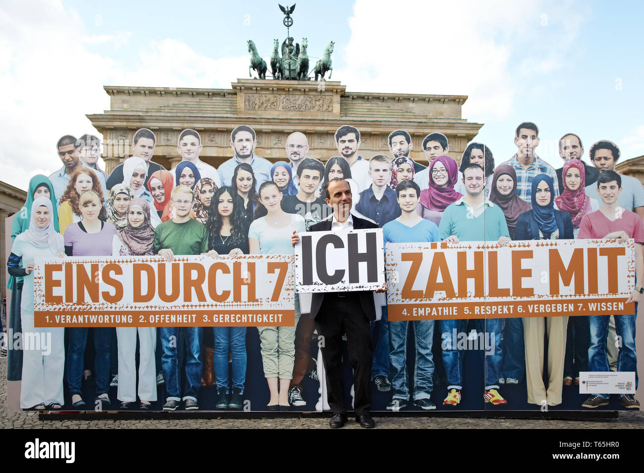 Kampagne gegen Intoleranz der Kultur in Berlin Stockfoto