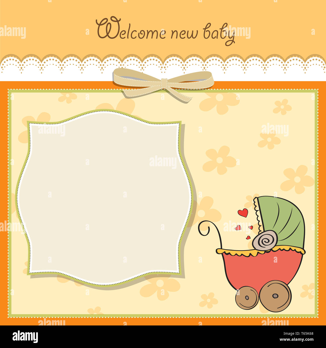 Baby Ankündigung Karte Stockfoto
