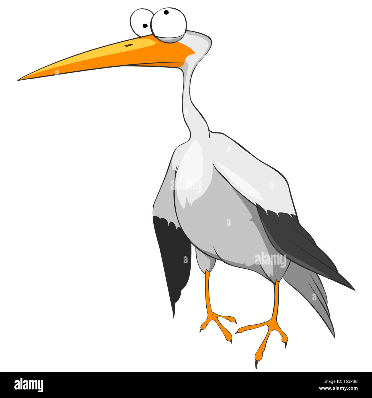 Zeichentrickfigur lustig Stork Stockfoto