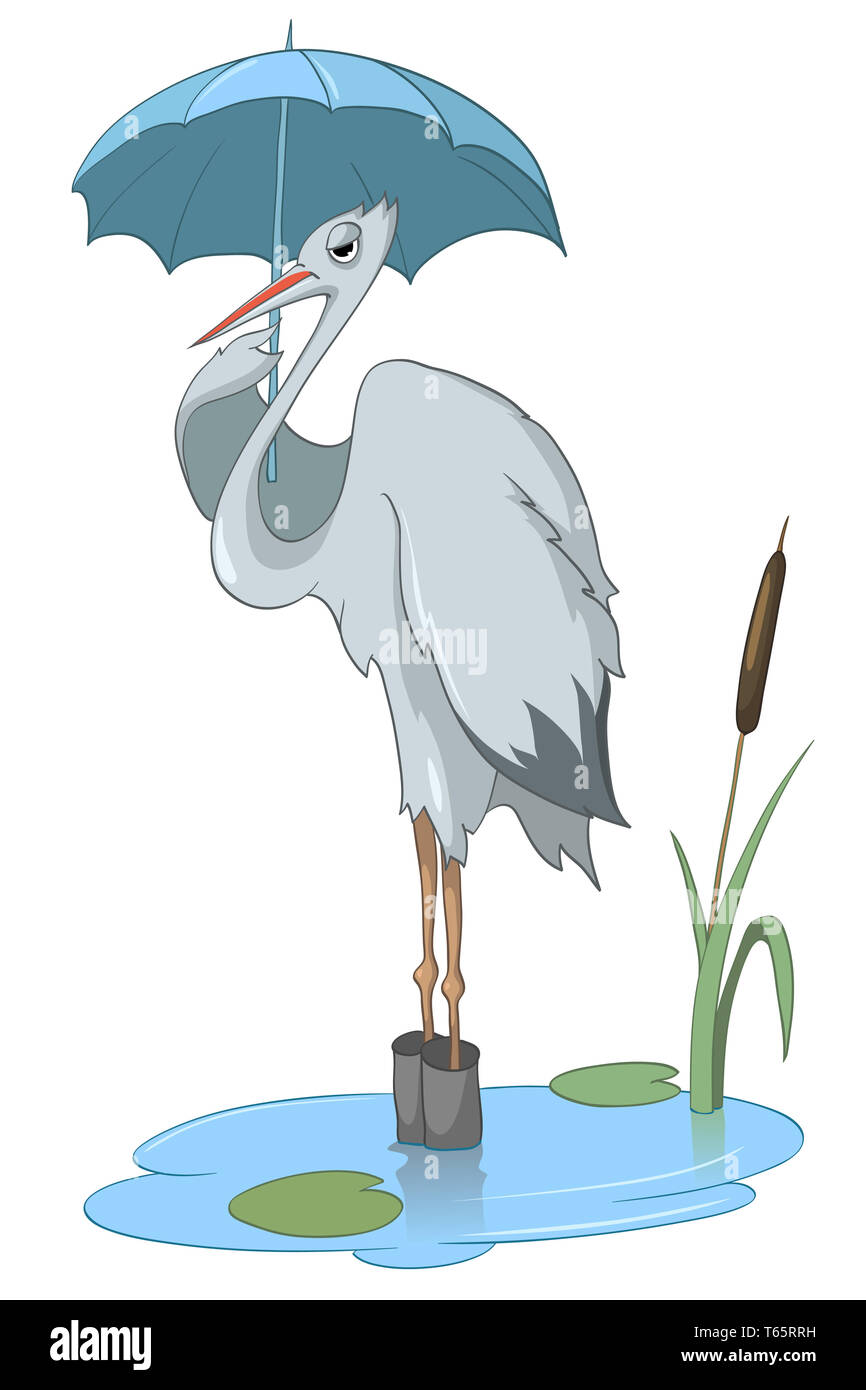 Zeichentrickfigur Stork Stockfoto
