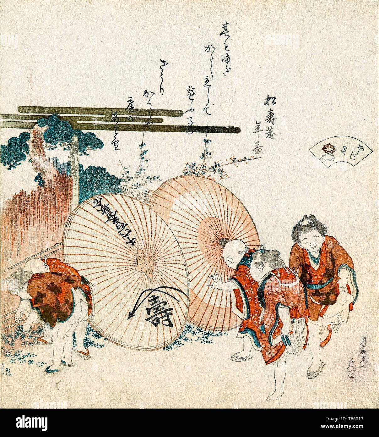 Katsushika Hokusai, Verloren - liebe Shell (Katashigai), Drucken, 1821 Stockfoto