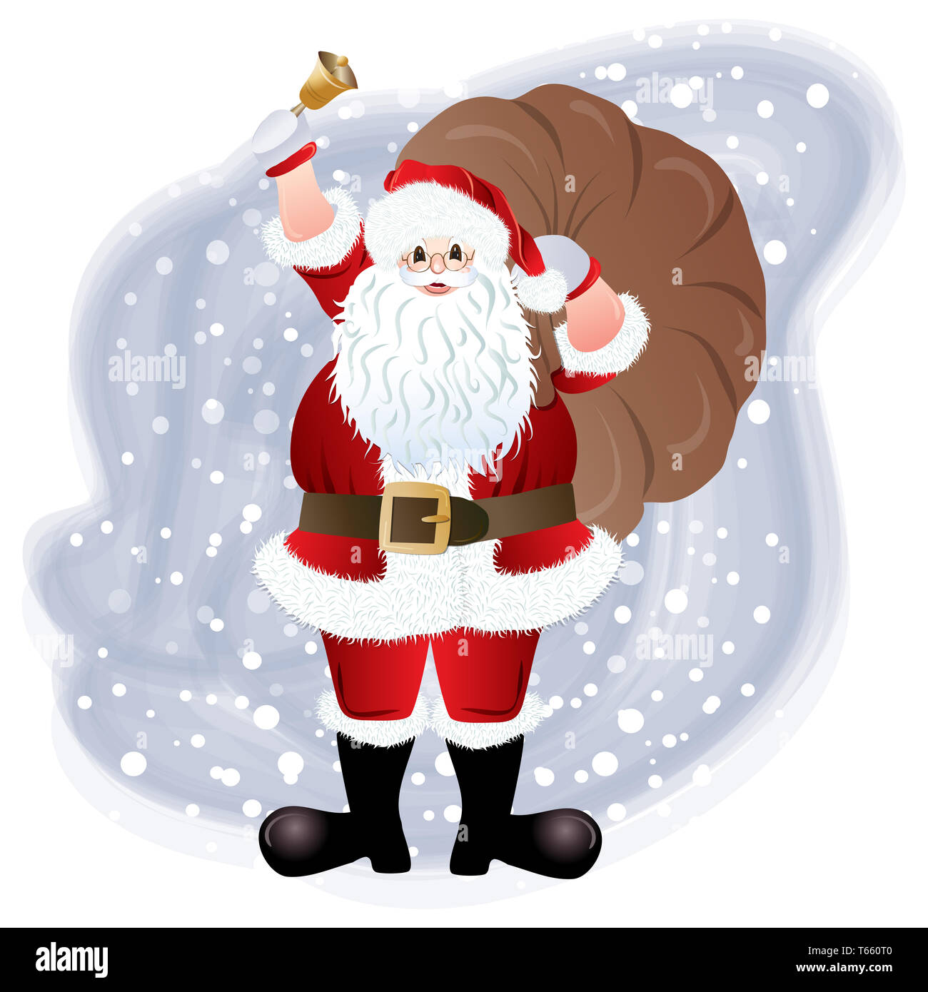 Santa Claus, Grußkarte design Stockfoto