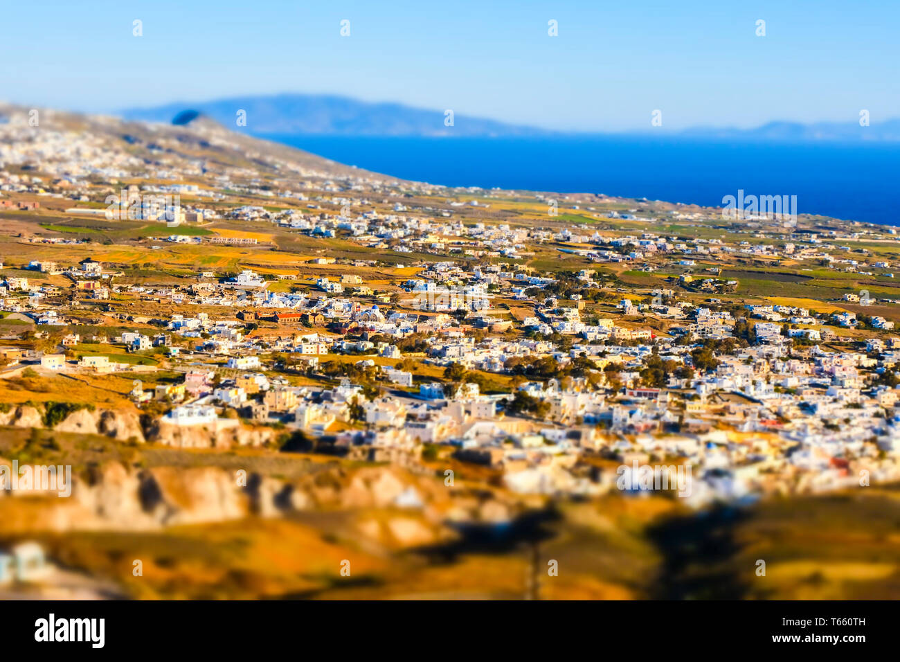 Mit Stadtblick. Stockfoto