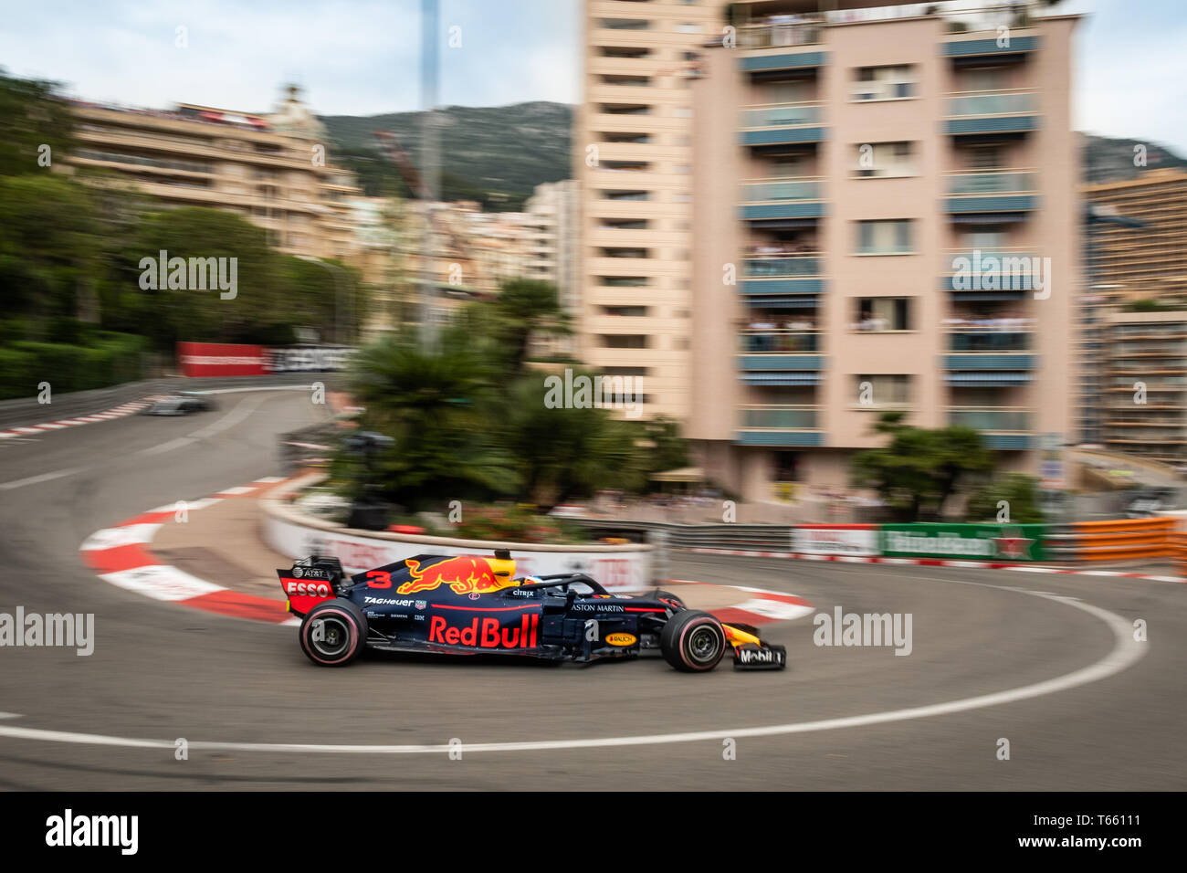 Monte Carlo / Monaco - 05/27/2018 - #3 Daniel Ricciardo (AUS) in seinem Red Bull Racing RB14 währenddes GP Monaco Stockfoto