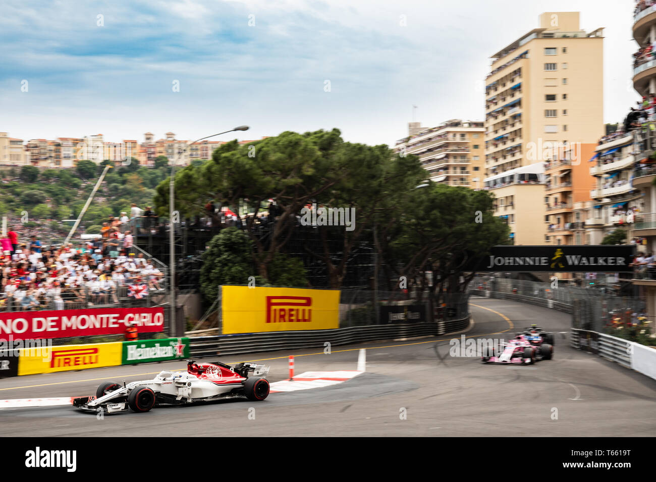 Monte Carlo / Monaco - 05/27/2018 - #9 Marcus ERICSSON (SWE) in seinem Alfa Romeo Sauber C37 während der GP von Monaco Stockfoto