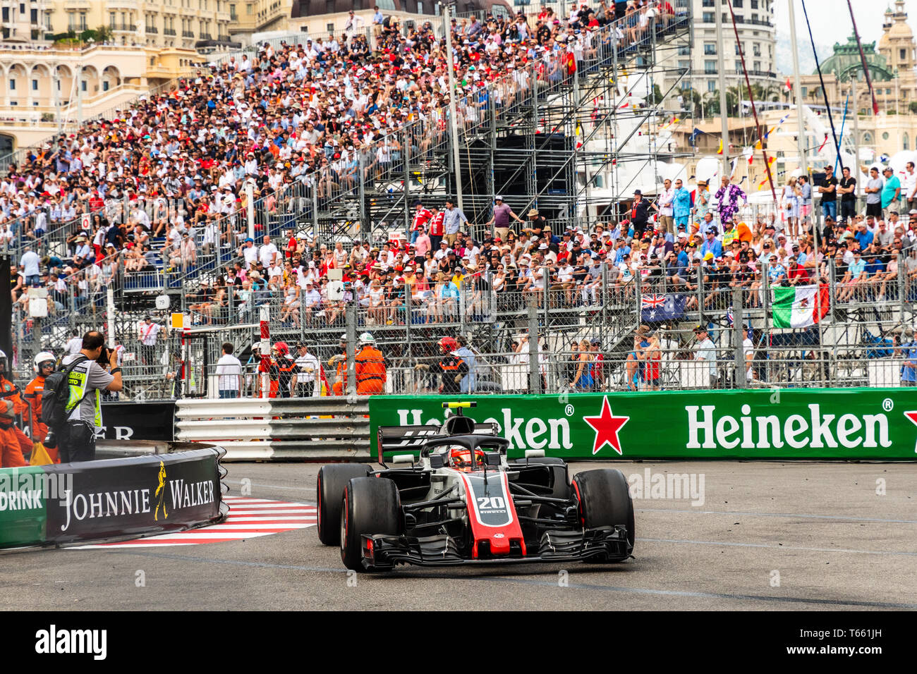 Monte Carlo / Monaco - 05/27/2018 - #20 Kevin Magnussen (DEN) in seinem HAAS RVF-18 während der GP von Monaco Stockfoto